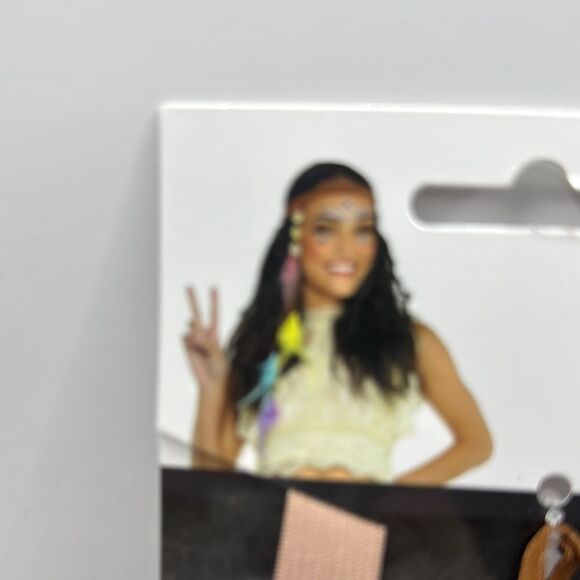 Brown and Multicolor Feather Headband - Picture 3 of 5